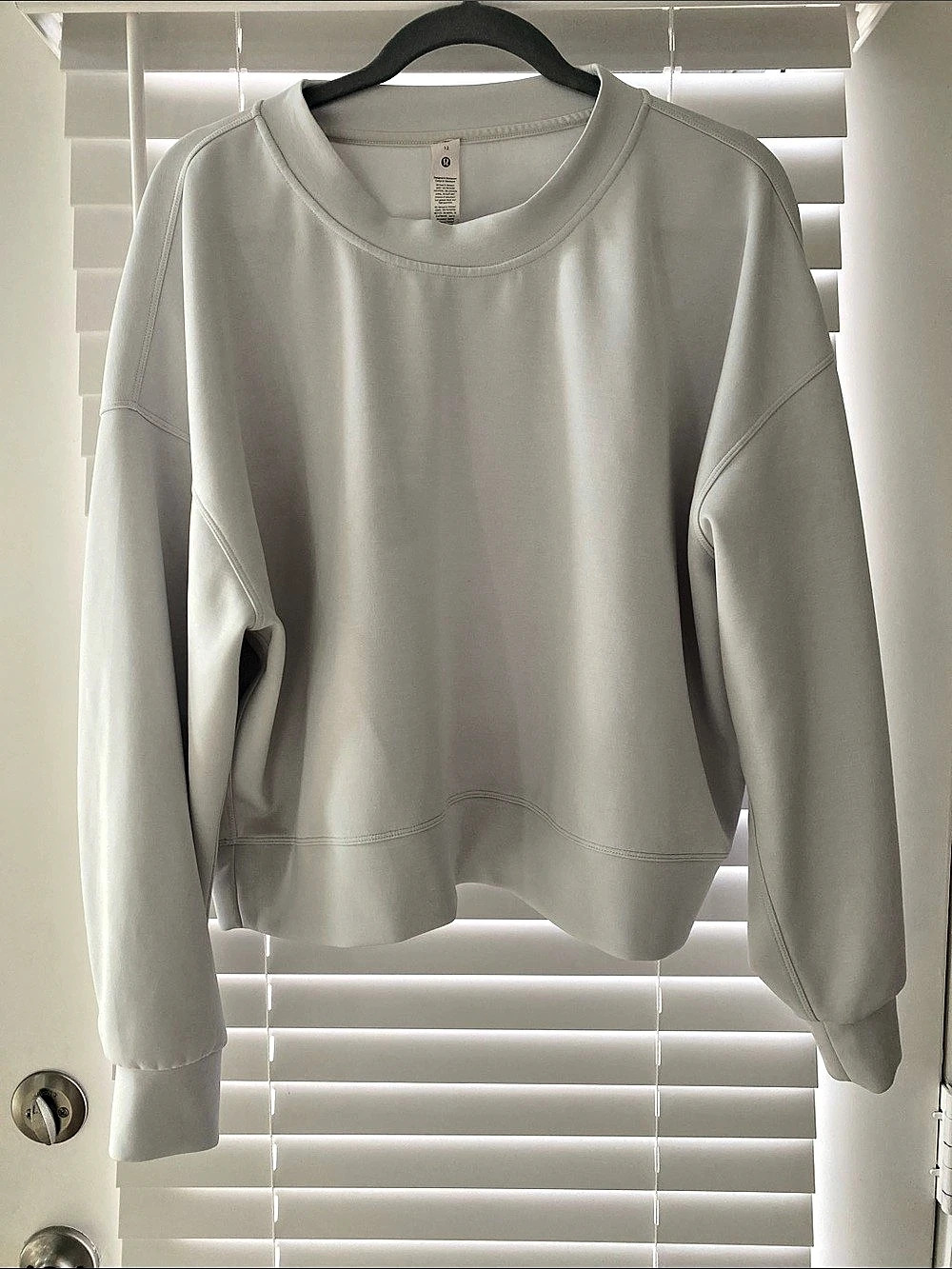 Lululemon Light Gray Softstreme Perfectly Oversized Cropped Crew Crewneck Sweats